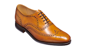 Barker Malton Full Wing Brogue Shoe - Cedar Calf