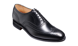 Barker Malton Full Wing Brogue Shoe -Black Calf