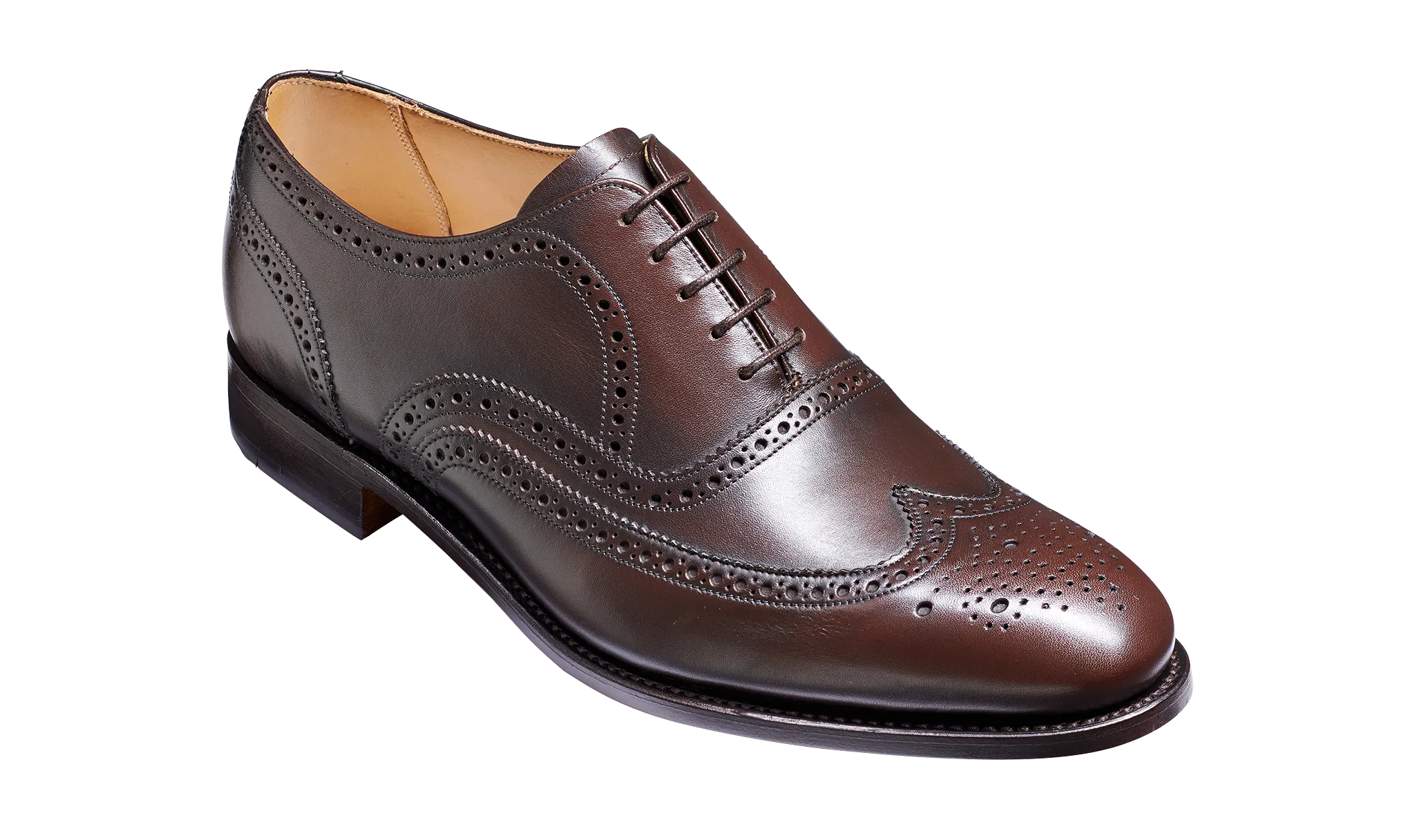 Barker Malton Full Wing Brogue Shoe- Expresso Calf