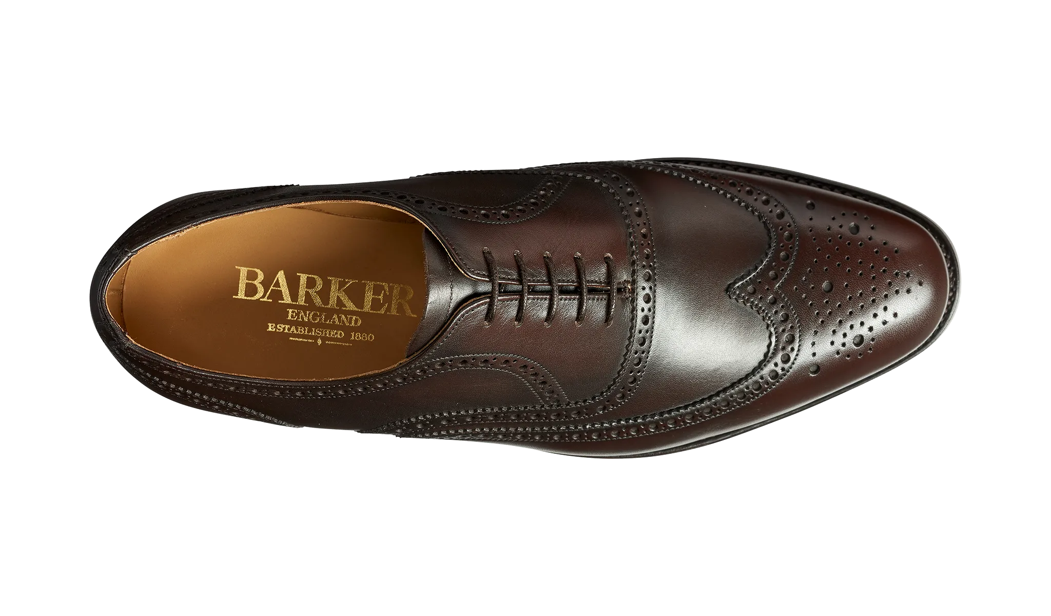 Barker Malton Full Wing Brogue Shoe- Expresso Calf