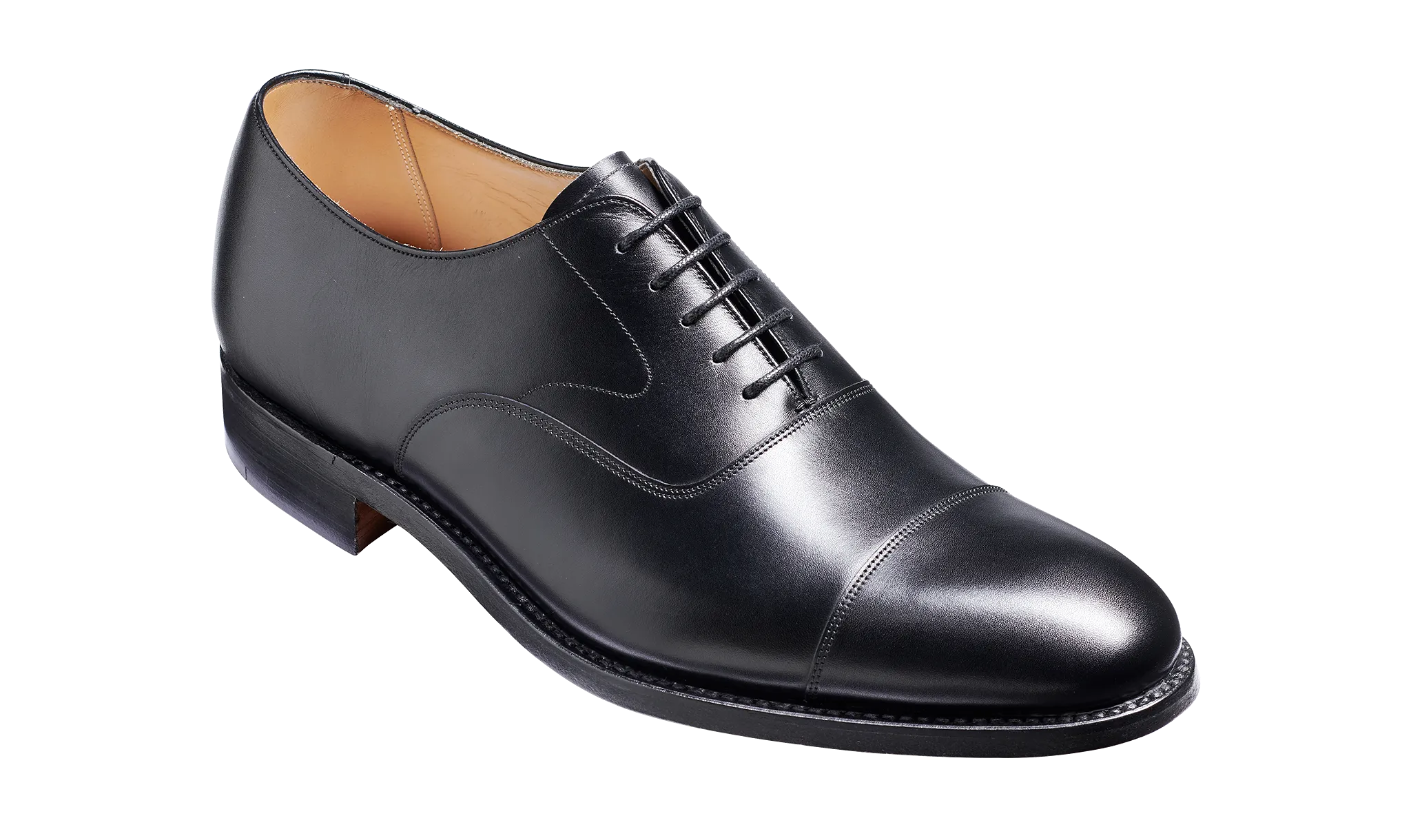 Barker Malvern  Toe-Cap Oxford Shoe -Black Calf