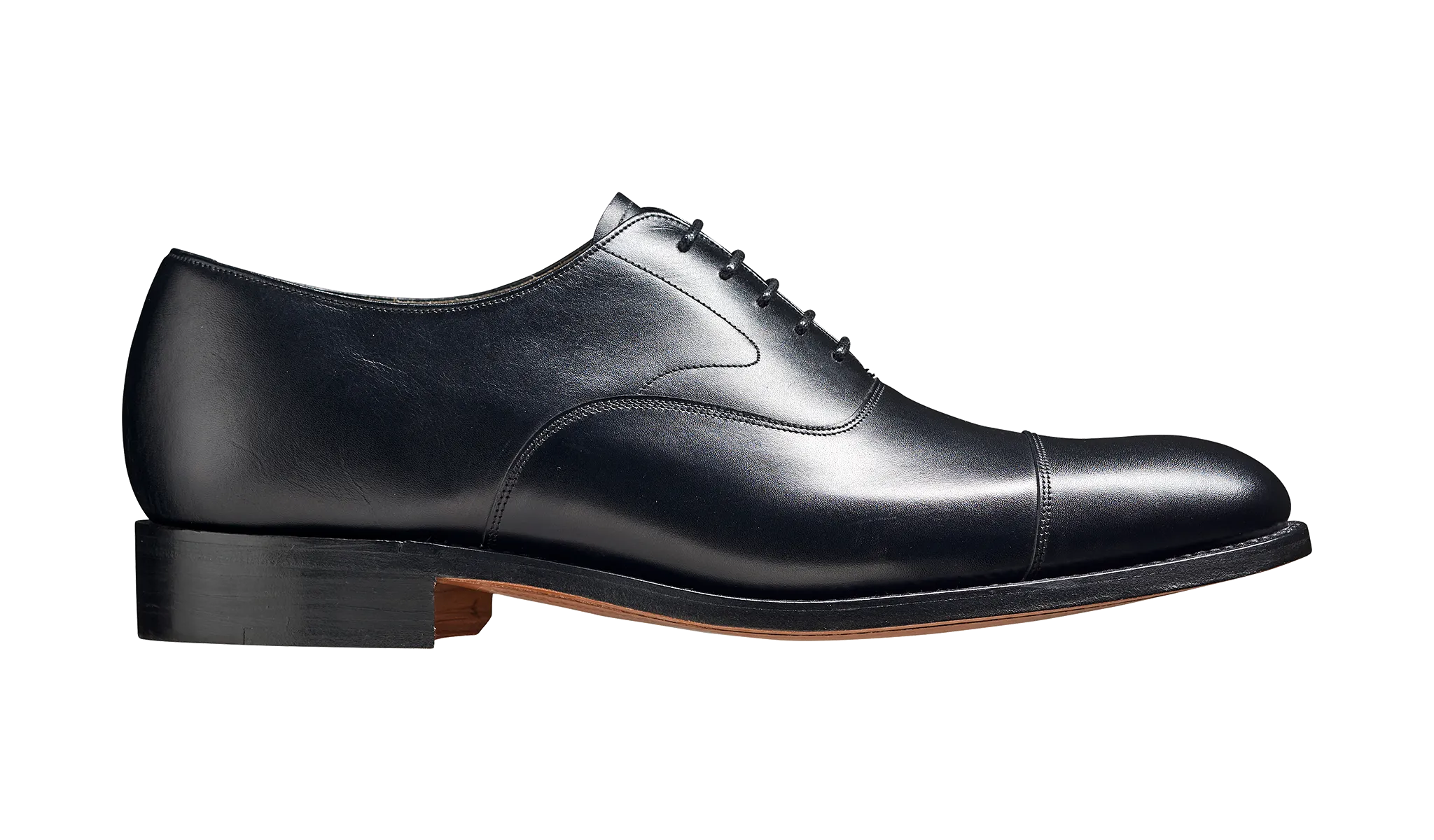 Barker Malvern  Toe-Cap Oxford Shoe -Black Calf