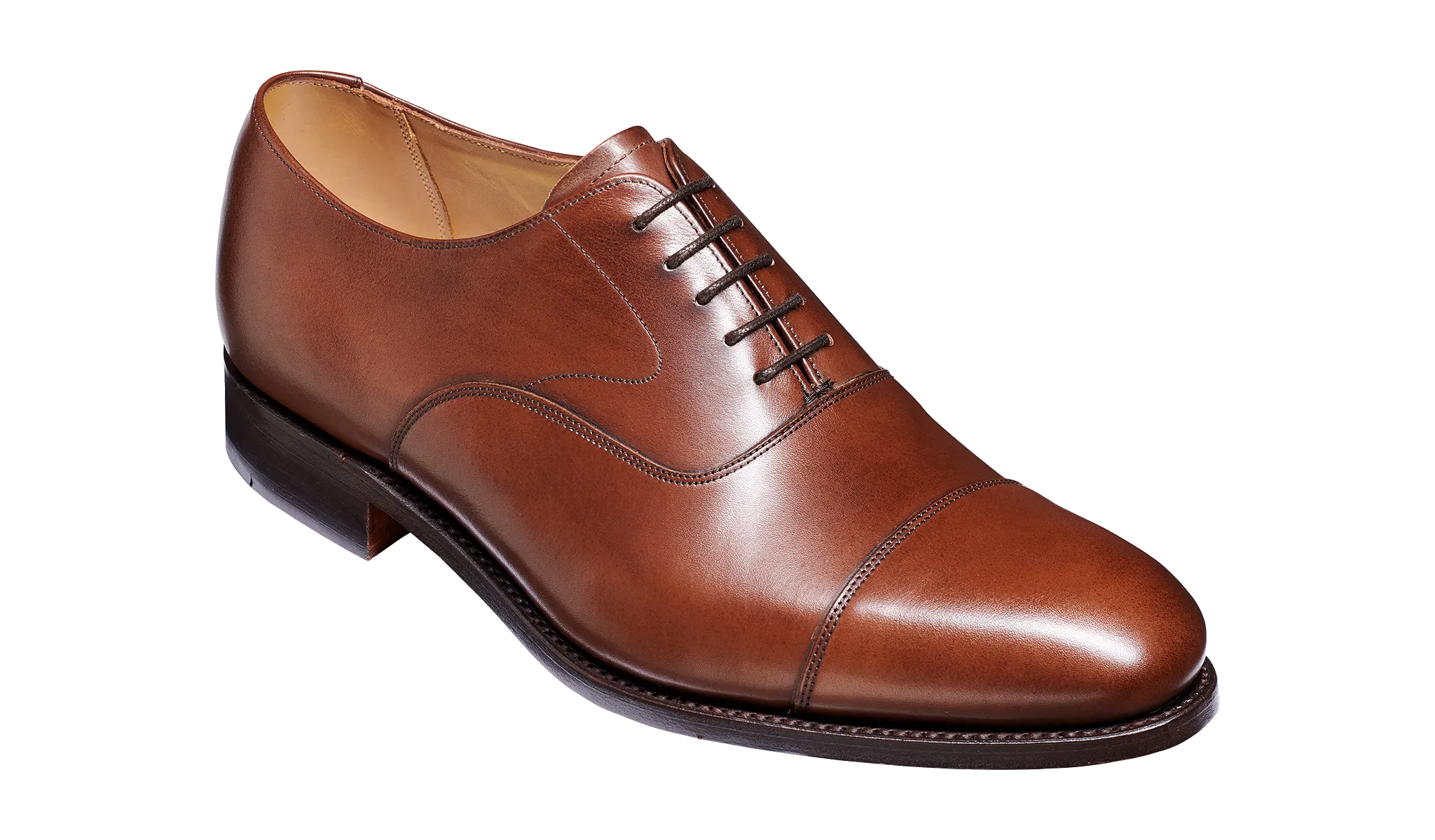 Barker Malvern toe-cap Oxford  Shoe- Dark Walnut Calf