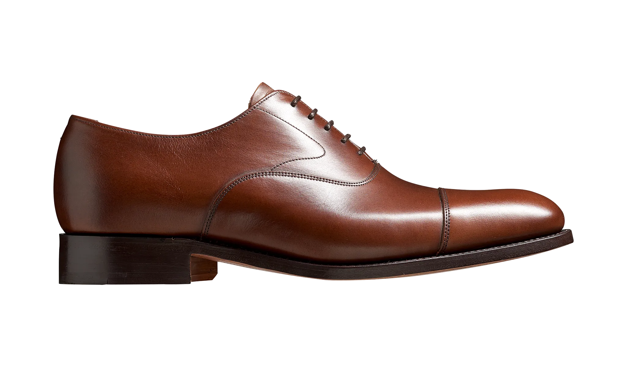 Barker Malvern toe-cap Oxford  Shoe- Dark Walnut Calf