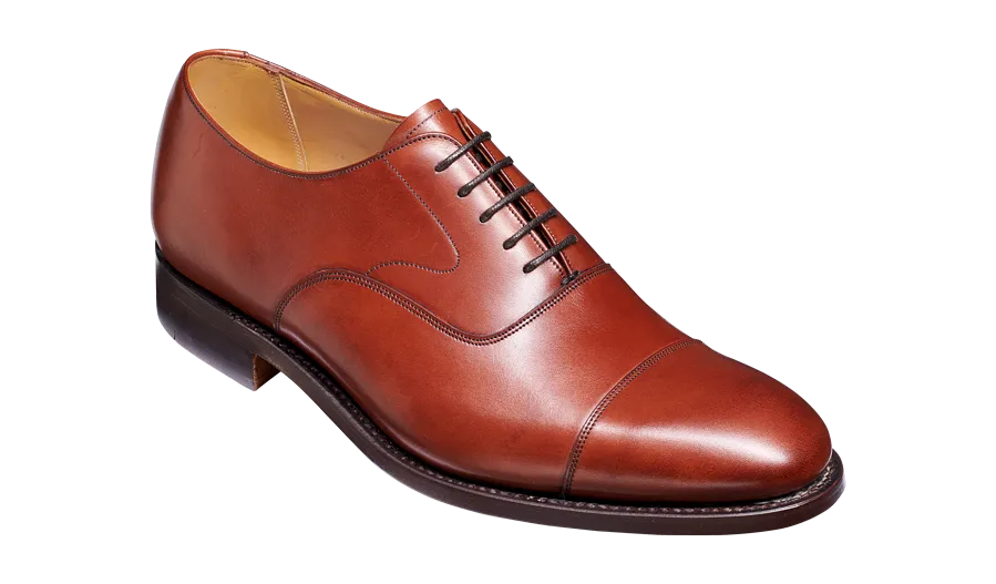 Barker Malvern toe- cap Oxford  Shoe - Rosewood Calf