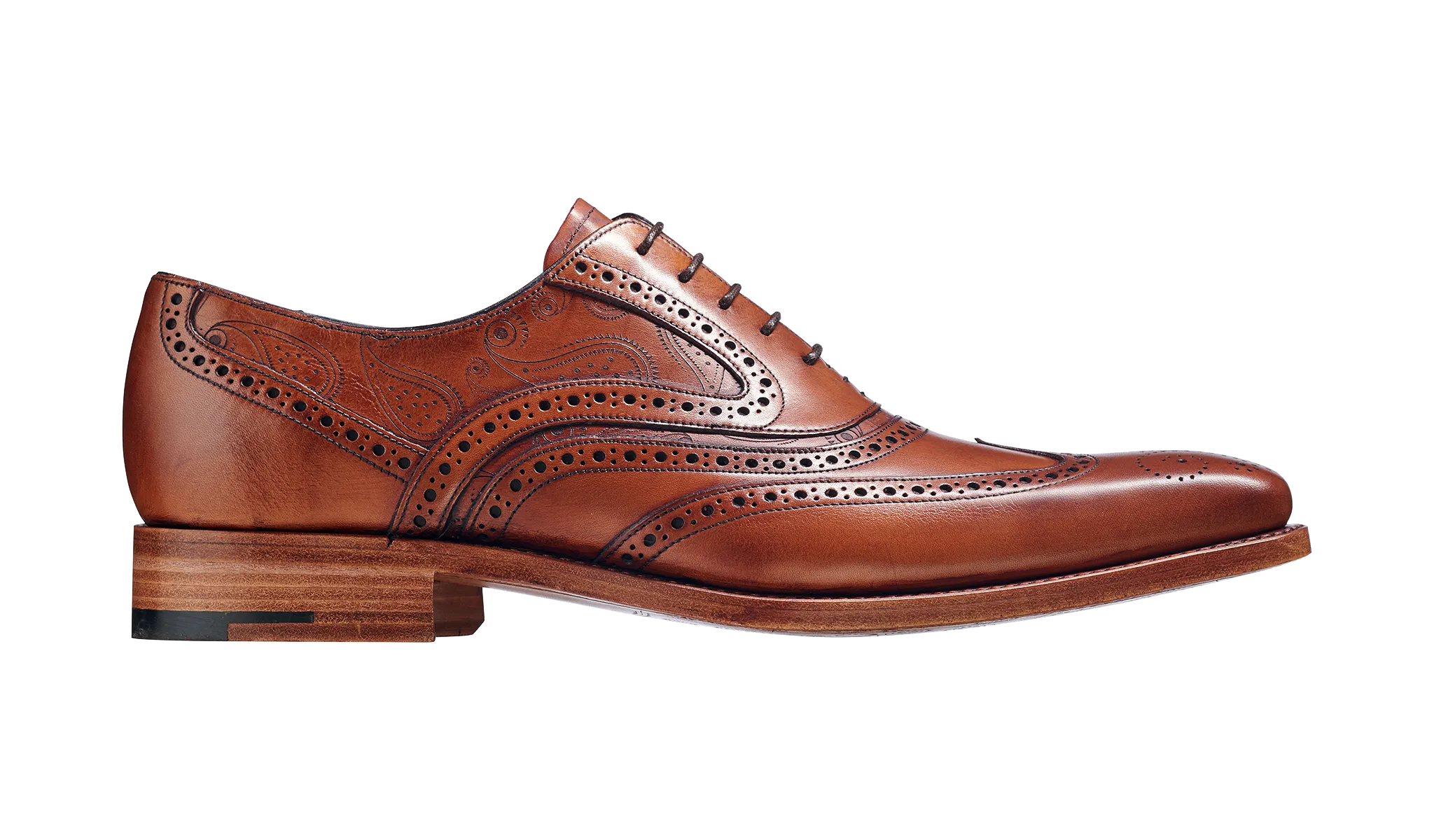 Barker McClean Classic Full Brogue Oxford Shoe - Antique Rosewood Paisley