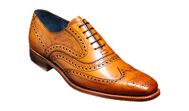 Barker McClean Classic Full Brogue Oxford Shoe - Cedar Calf / Paisley Laser