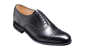 Barker Mirfield Oxford Semi Brogue Shoe -Black Calf