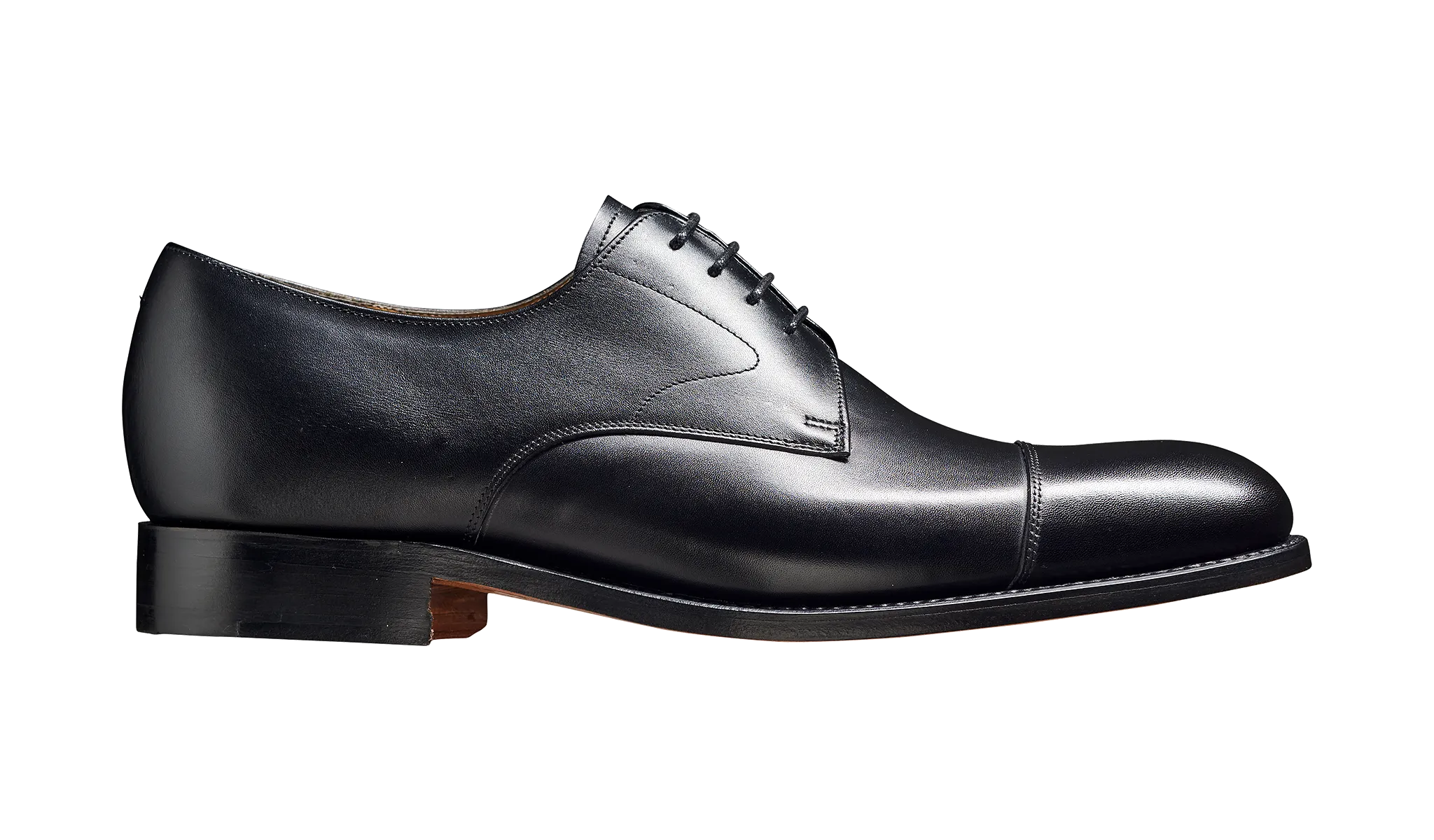 Barker Morden Classic toe-cap Derby Shoe -Black Calf