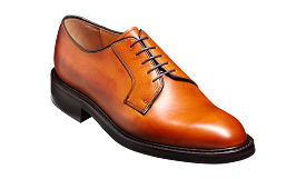 Barker Nairn Derby Grain Leather Shoe-  Cedar Grain