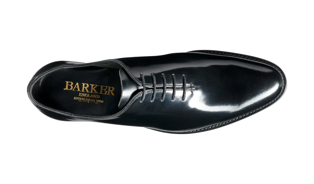 Barker Nelson Whole-Cut Oxford Shoe - Hi Shine Black