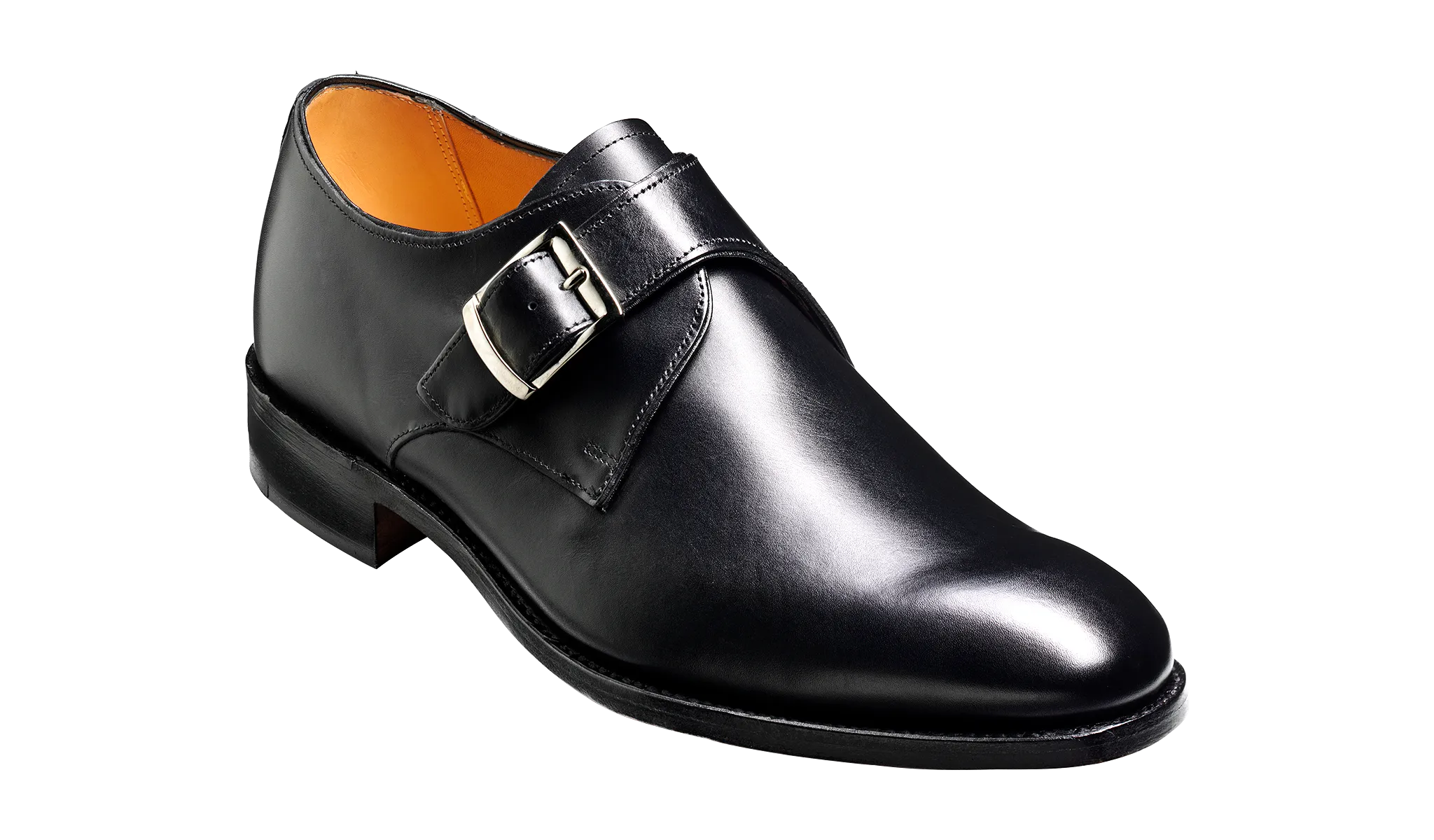 Barker Northcote Single Monk Shoe- Black Calf