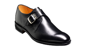 Barker Northcote Single Monk Shoe- Black Calf