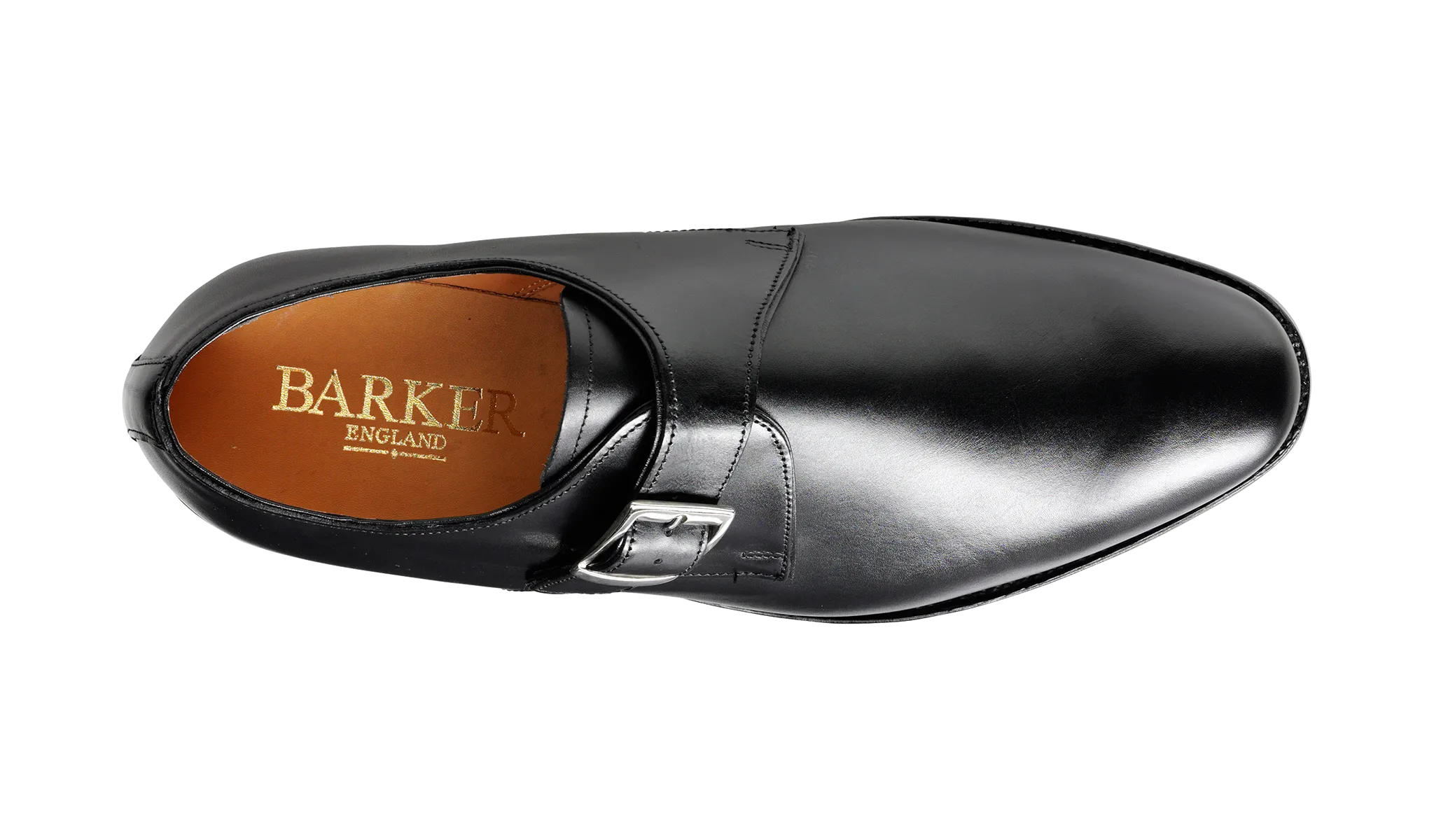 Barker Northcote Single Monk Shoe- Black Calf