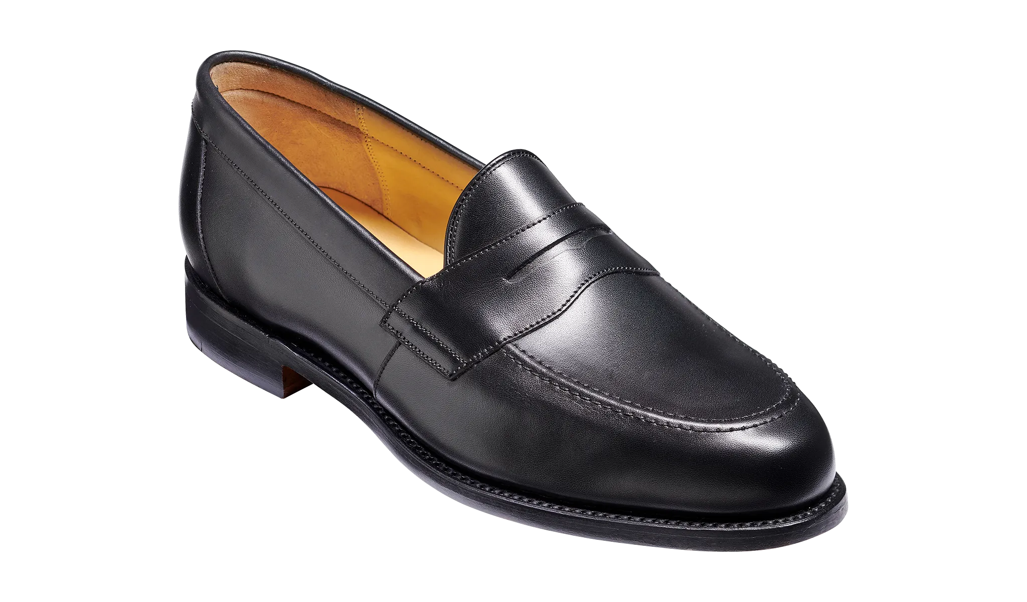 Barker Porthsmouth Traditional American Loafer - Black Calf