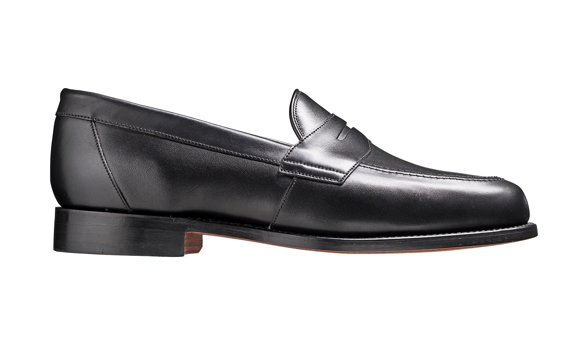 Barker Porthsmouth Traditional American Loafer - Black Calf