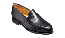 Barker Porthsmouth Traditional American Loafer - Black Calf