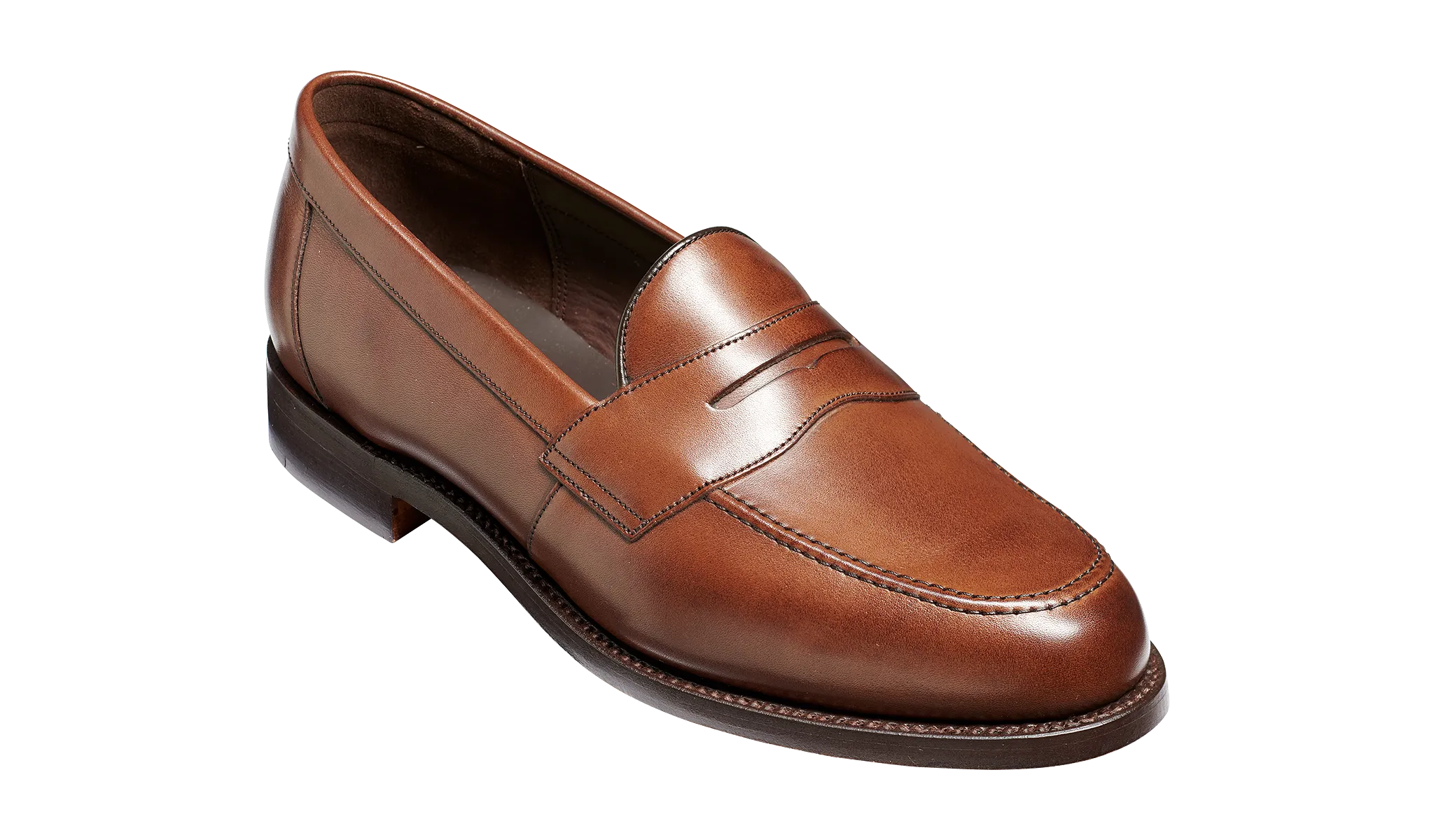 Barker Porthsmouth Traditional American Loafer - Dark Walnut Calf