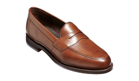 Barker Porthsmouth Traditional American Loafer - Dark Walnut Calf