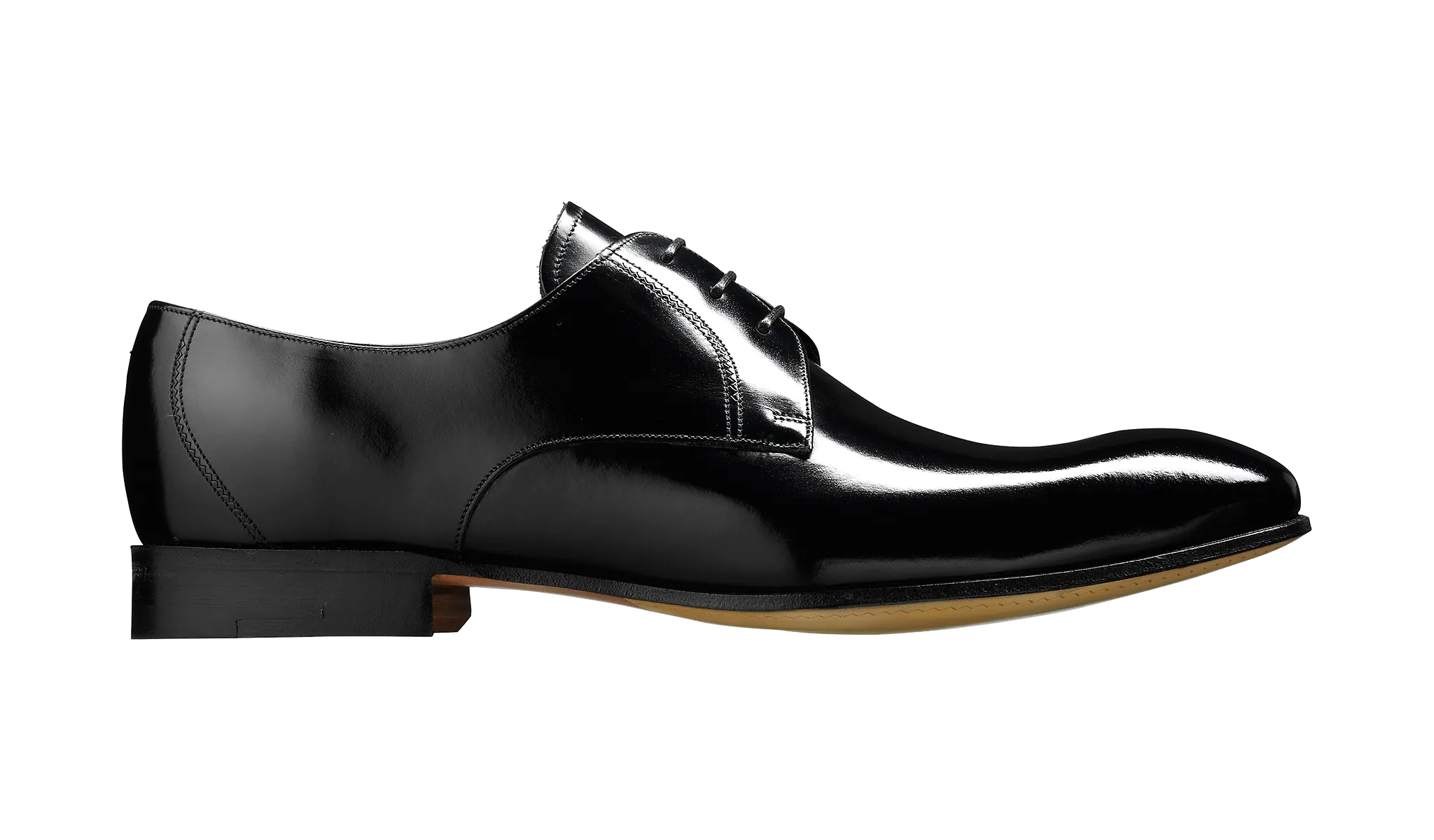 Barker Rutherford Classic Cemented Derby- Black High-Shine