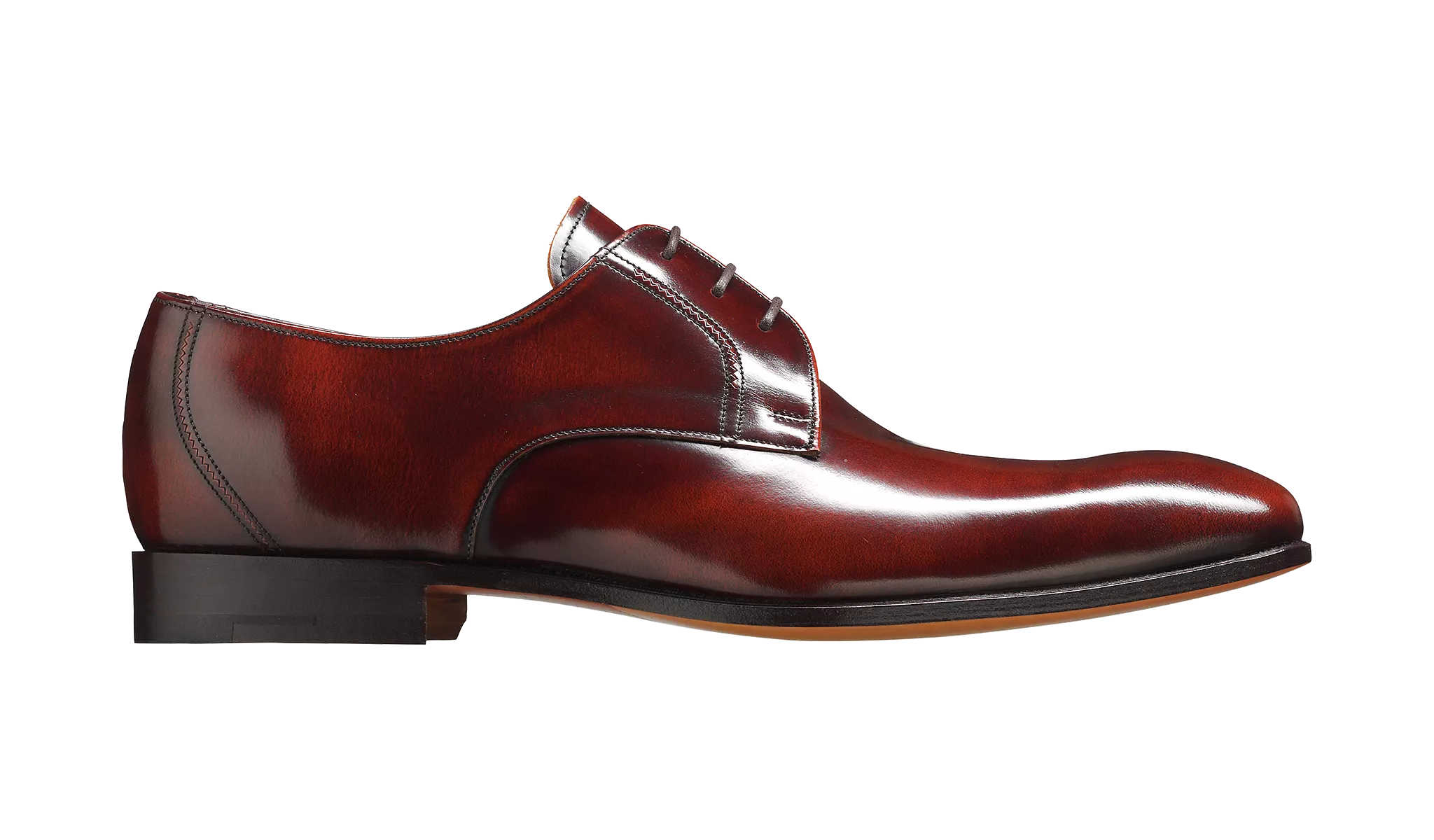 Barker Rutherford Classic Cemented Derby- Burgundy High-Shine