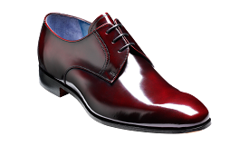 Barker Rutherford Classic Cemented Derby- Burgundy High-Shine