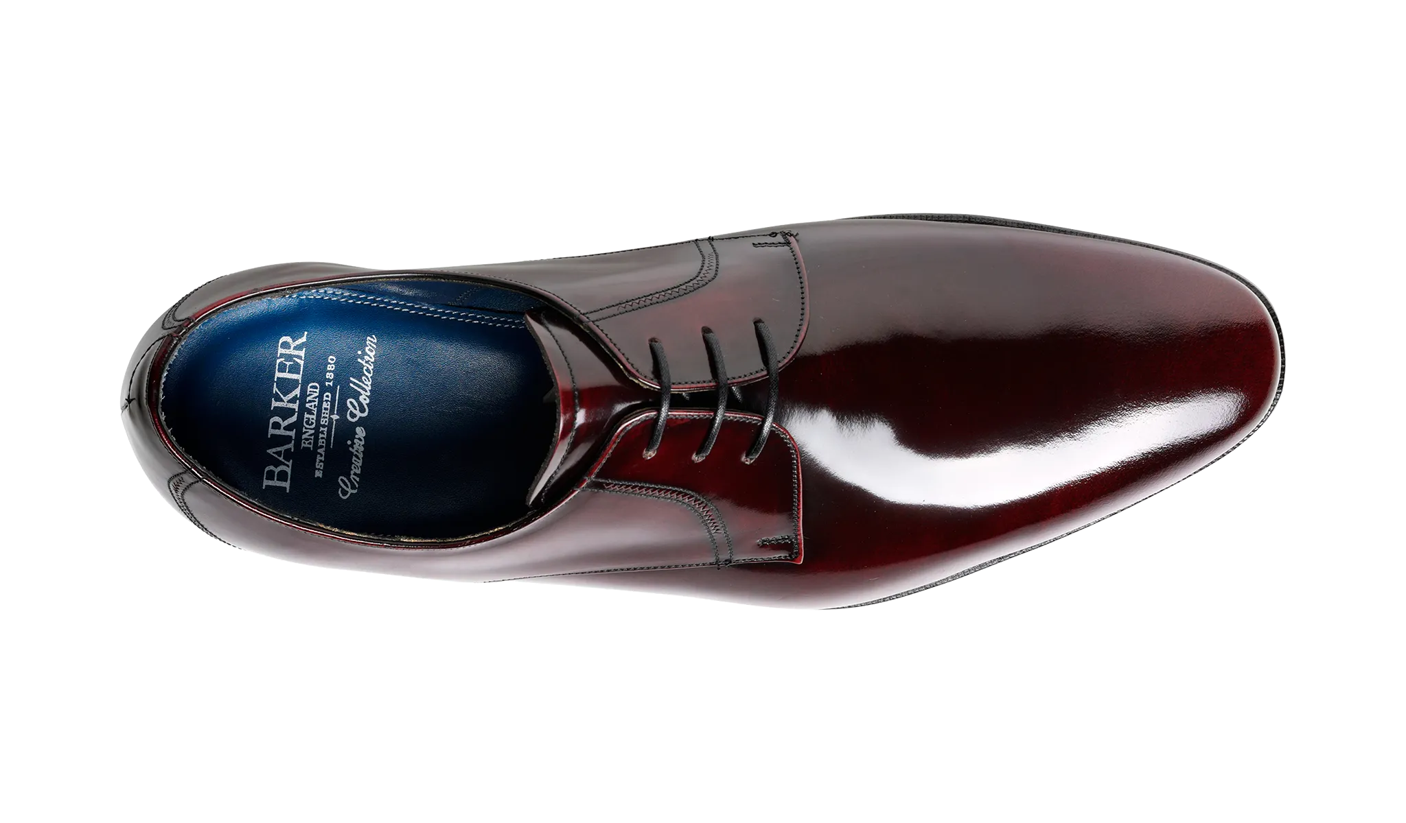 Barker Rutherford Classic Cemented Derby- Burgundy High-Shine