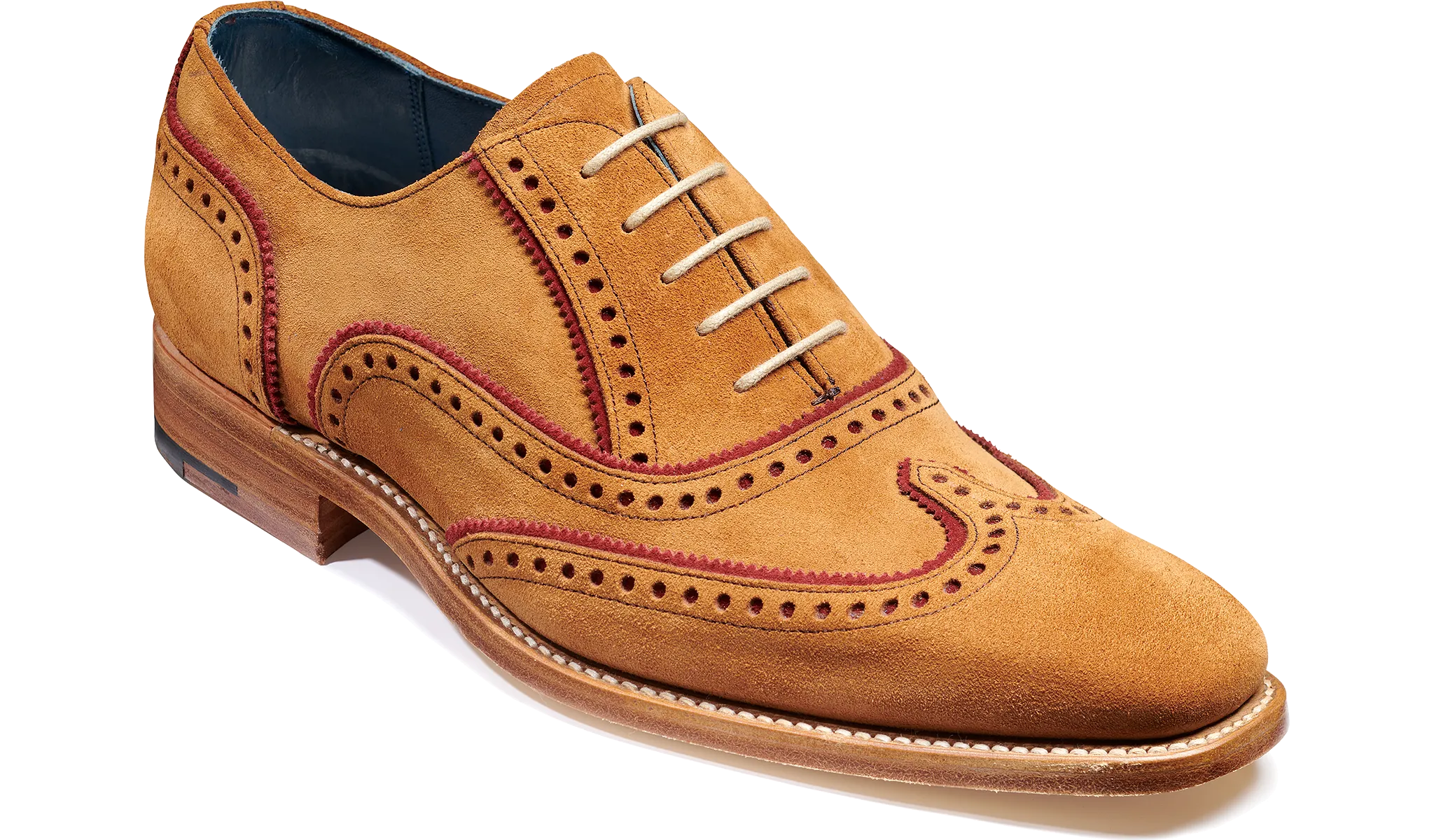 Barker Spencer Oxford Brogue - Terra / Burgundy Suede