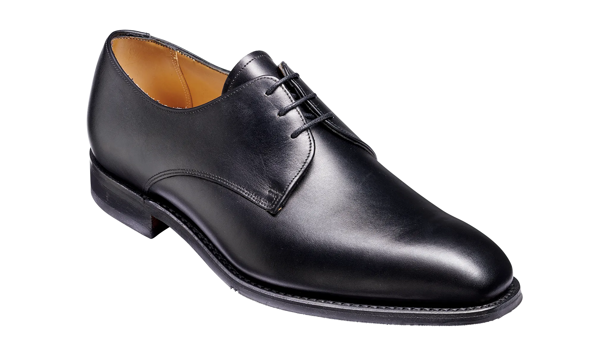 Barker St Austell  Plain fronted Derby Shoe - Black Calf