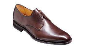 Barker St Austell Plain Fronted Derby Shoe- Dark Walnut Calf