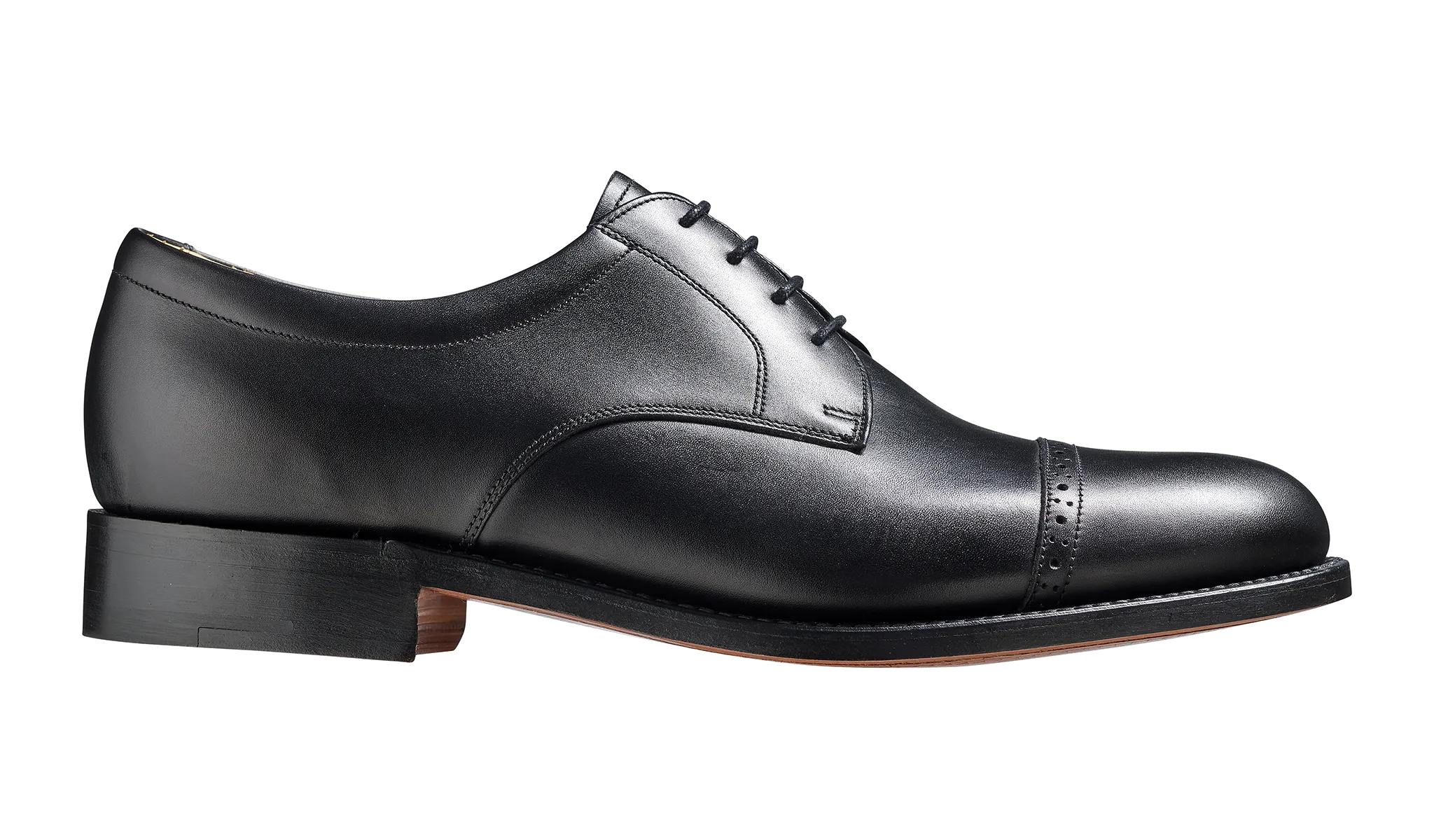 Barker Staines Toe-Cap Shoe -  Black Calf