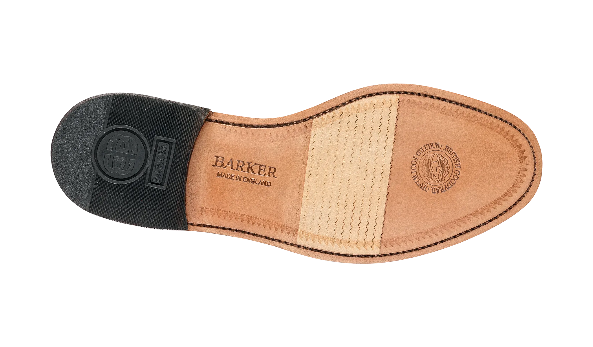 Barker Staines Toe-Cap Shoe -  Black Calf