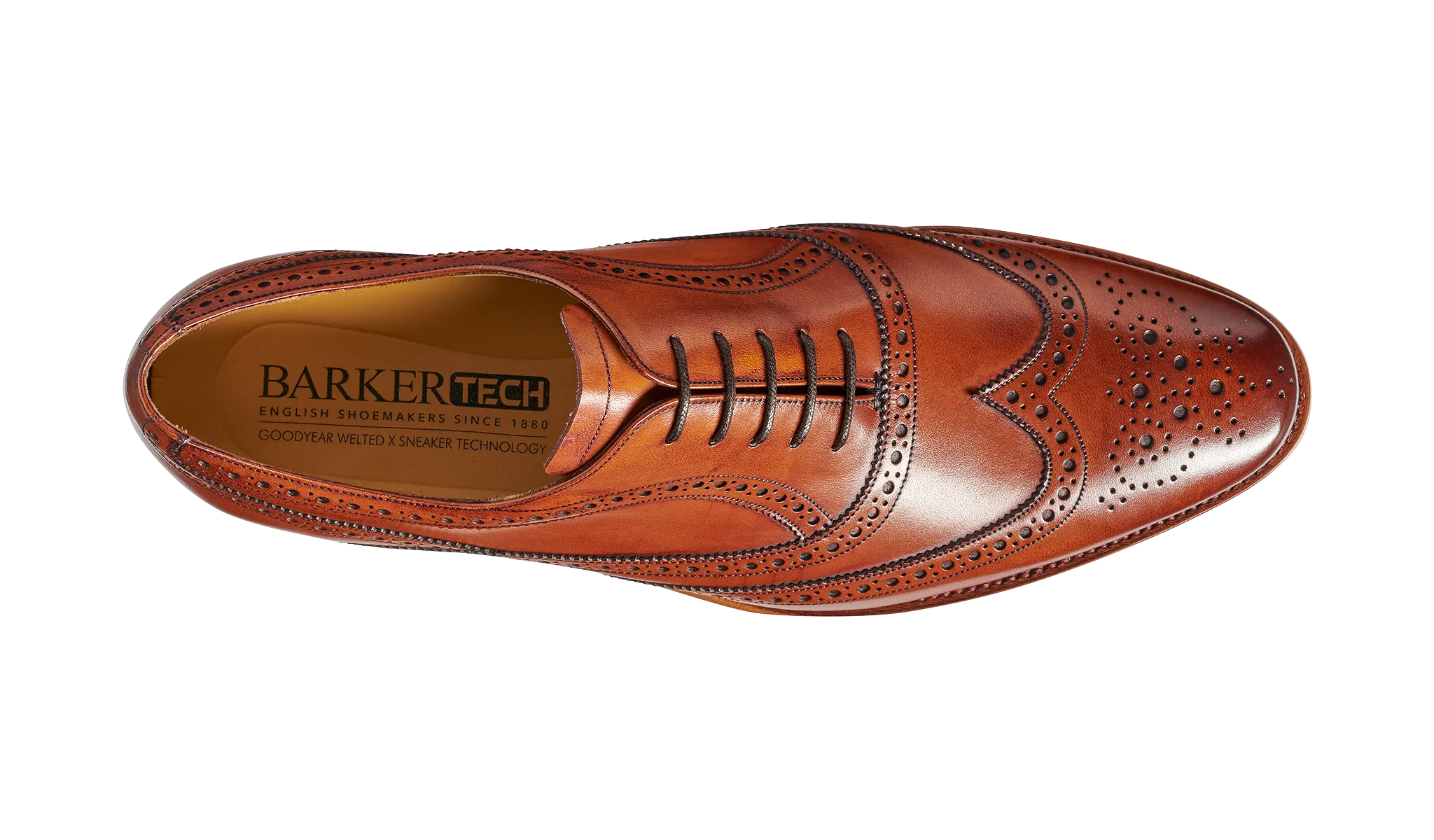 Barker Turing Brogue Shoe - Antique Rosewood