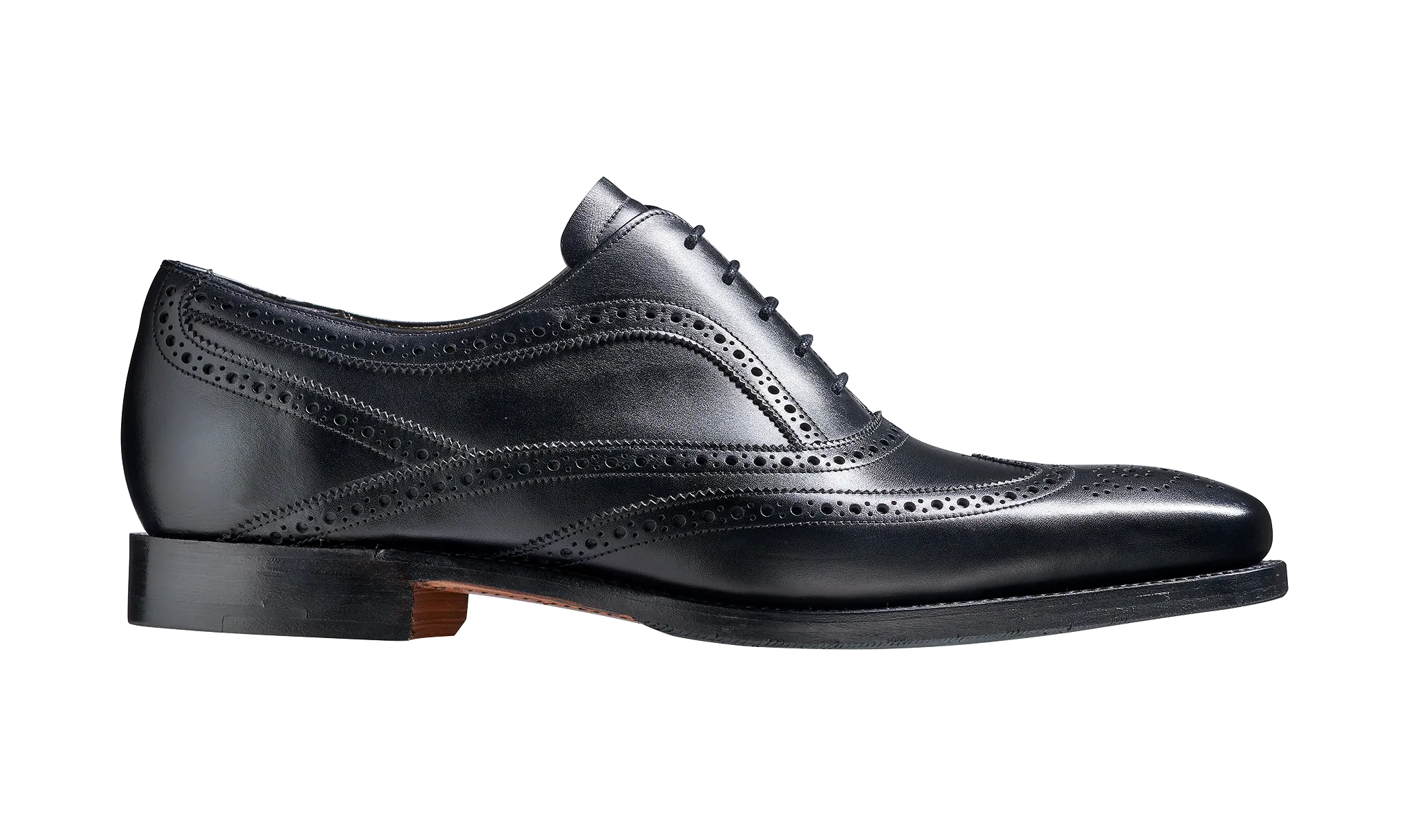 Barker Turing Brogue Shoe -  Black Calf