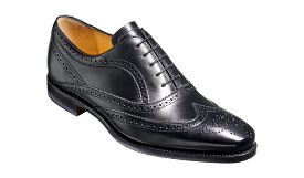 Barker Turing Brogue Shoe -  Black Calf