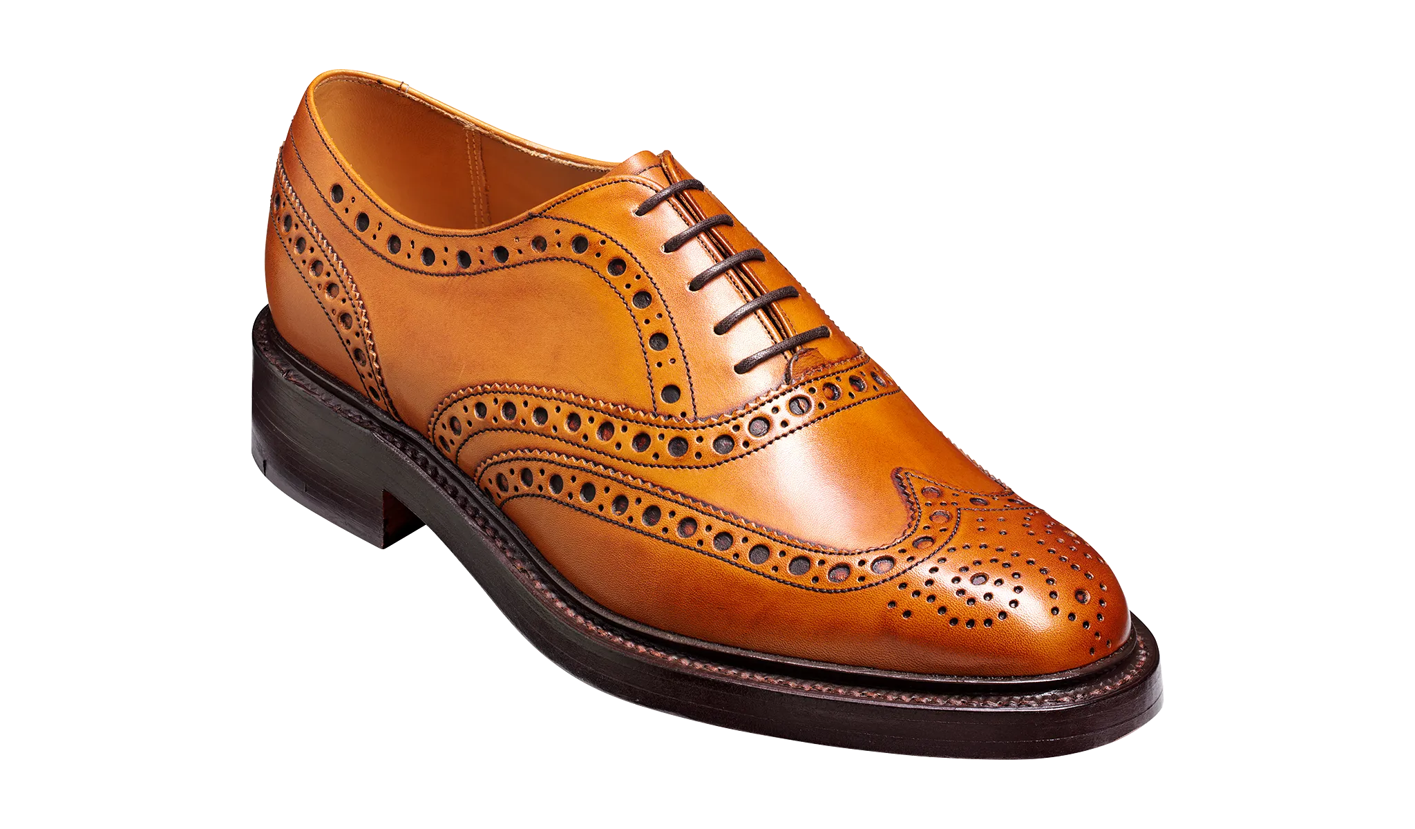 Barker Westfield  Full Brogue Calf Leather Shoe-  Cedar Calf