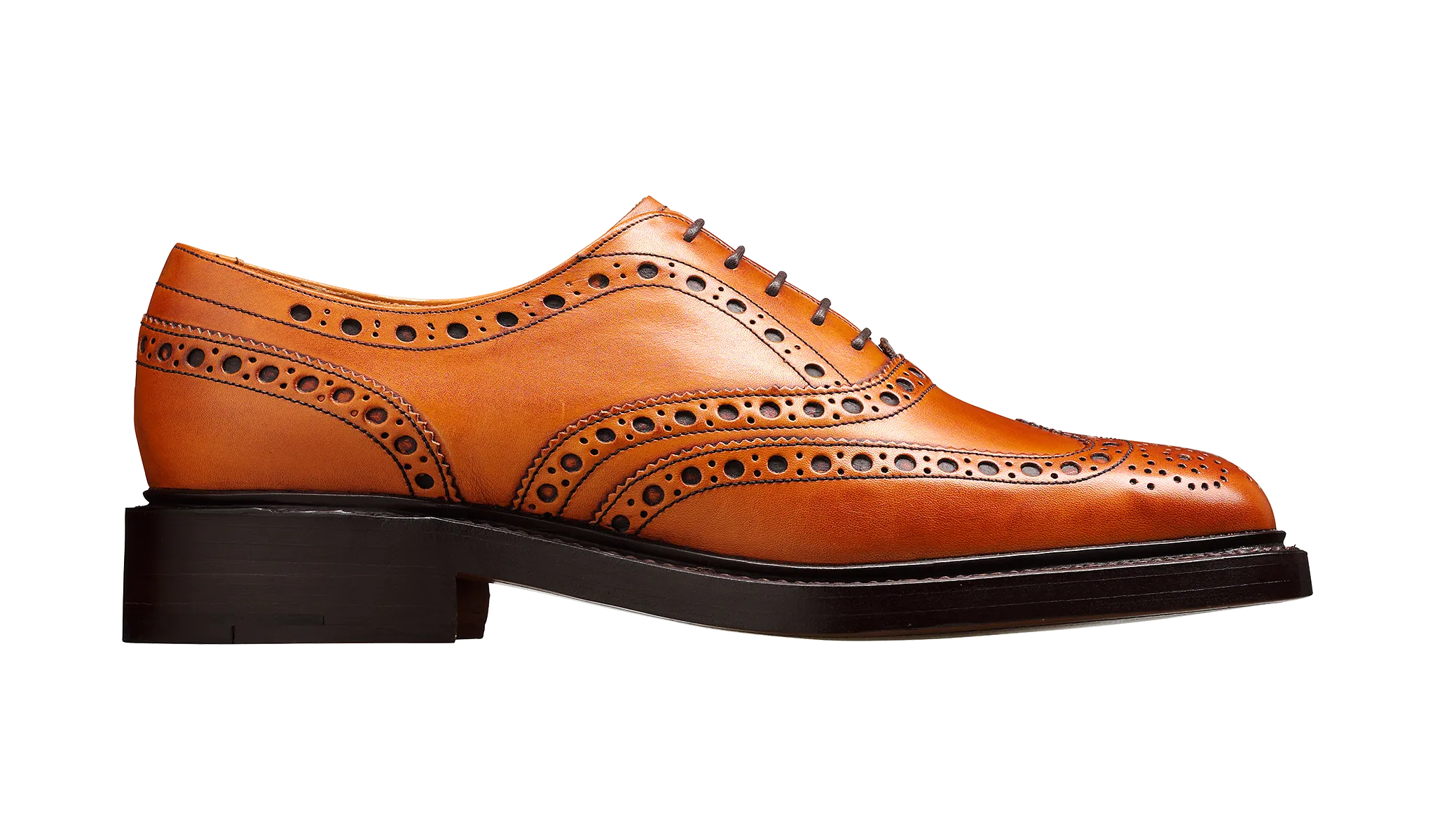 Barker Westfield  Full Brogue Calf Leather Shoe-  Cedar Calf