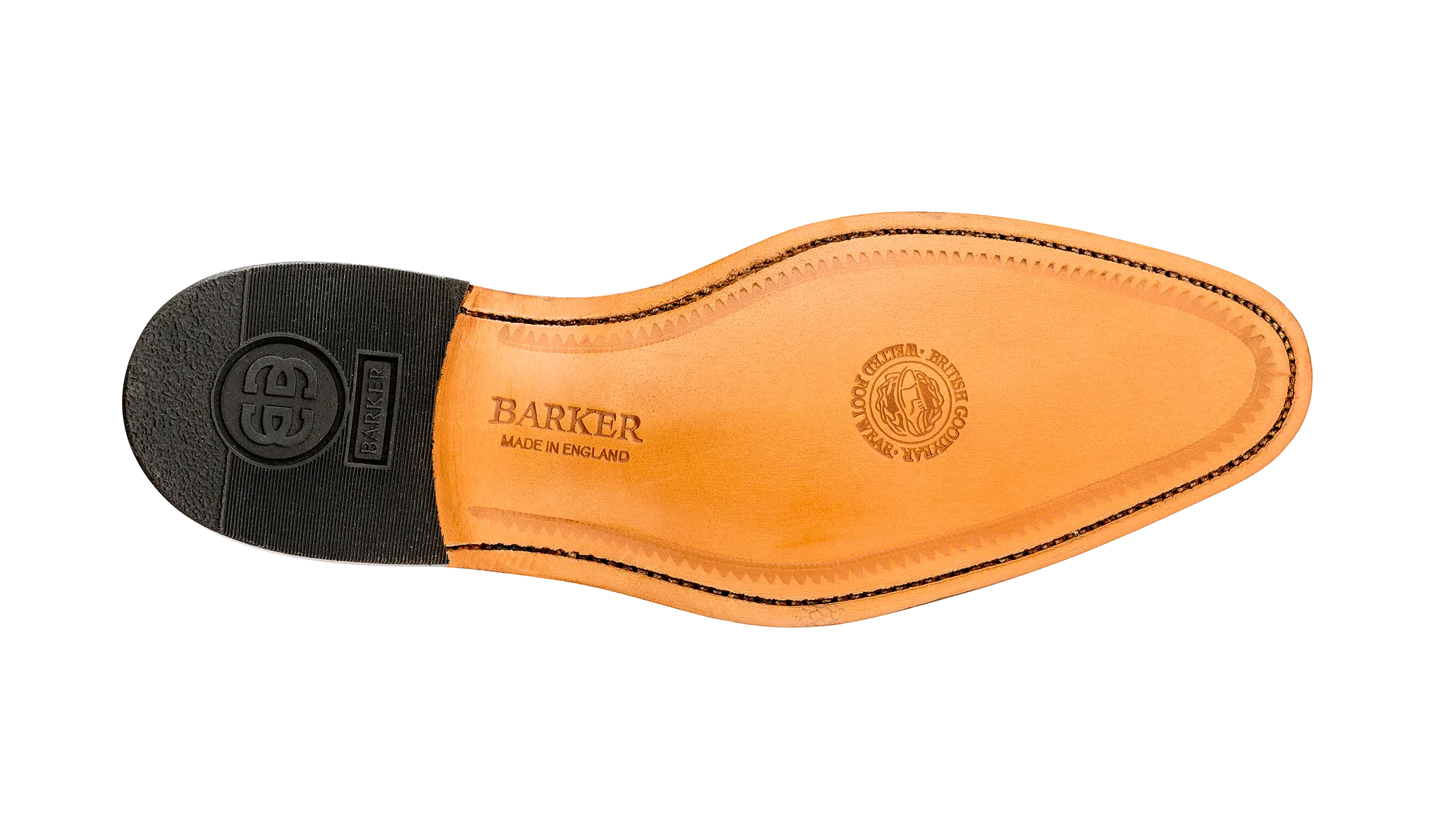 Barker Wickham Plain Fronted Derby - Hi Shine Black