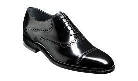 Barker Wilton toe- cap Oxford Shoe - Hi Shine Black