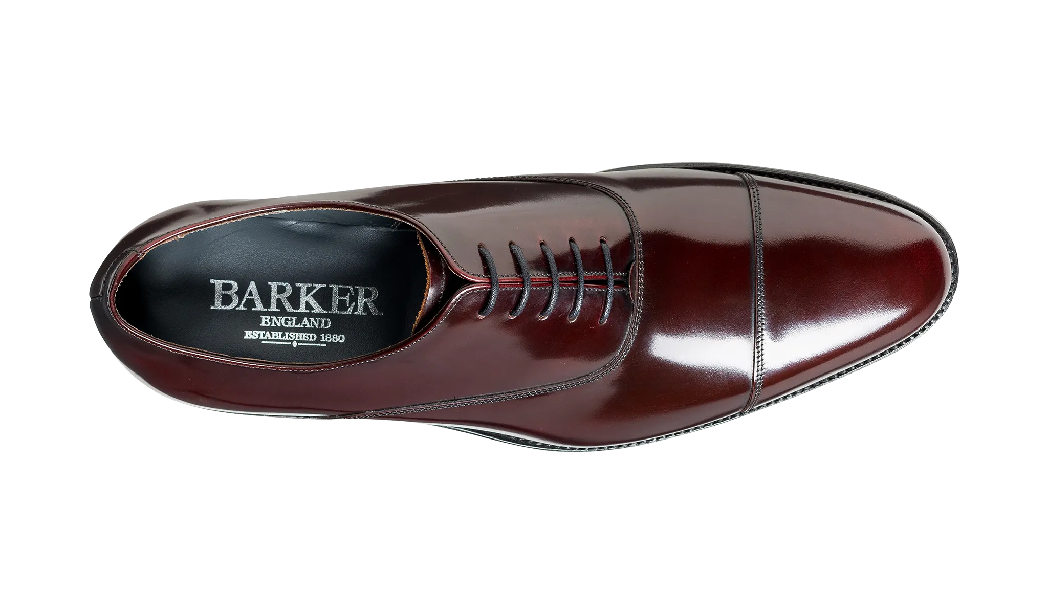 Barker Winsford Oxford Shoe - Hi Shine Burgundy