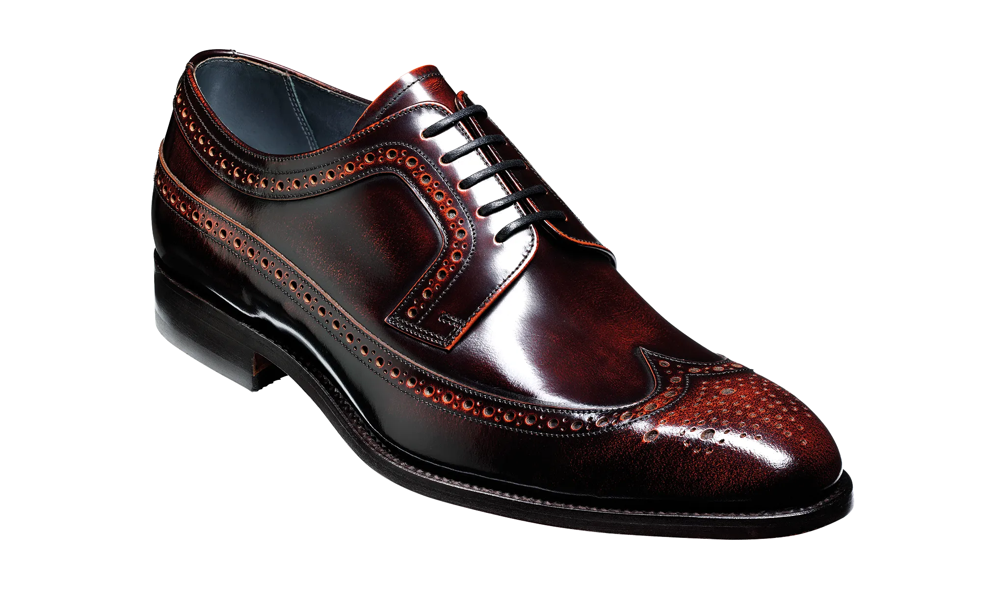 Barker Woodbridge Classic Oxford brogue - Brandy High-Shine