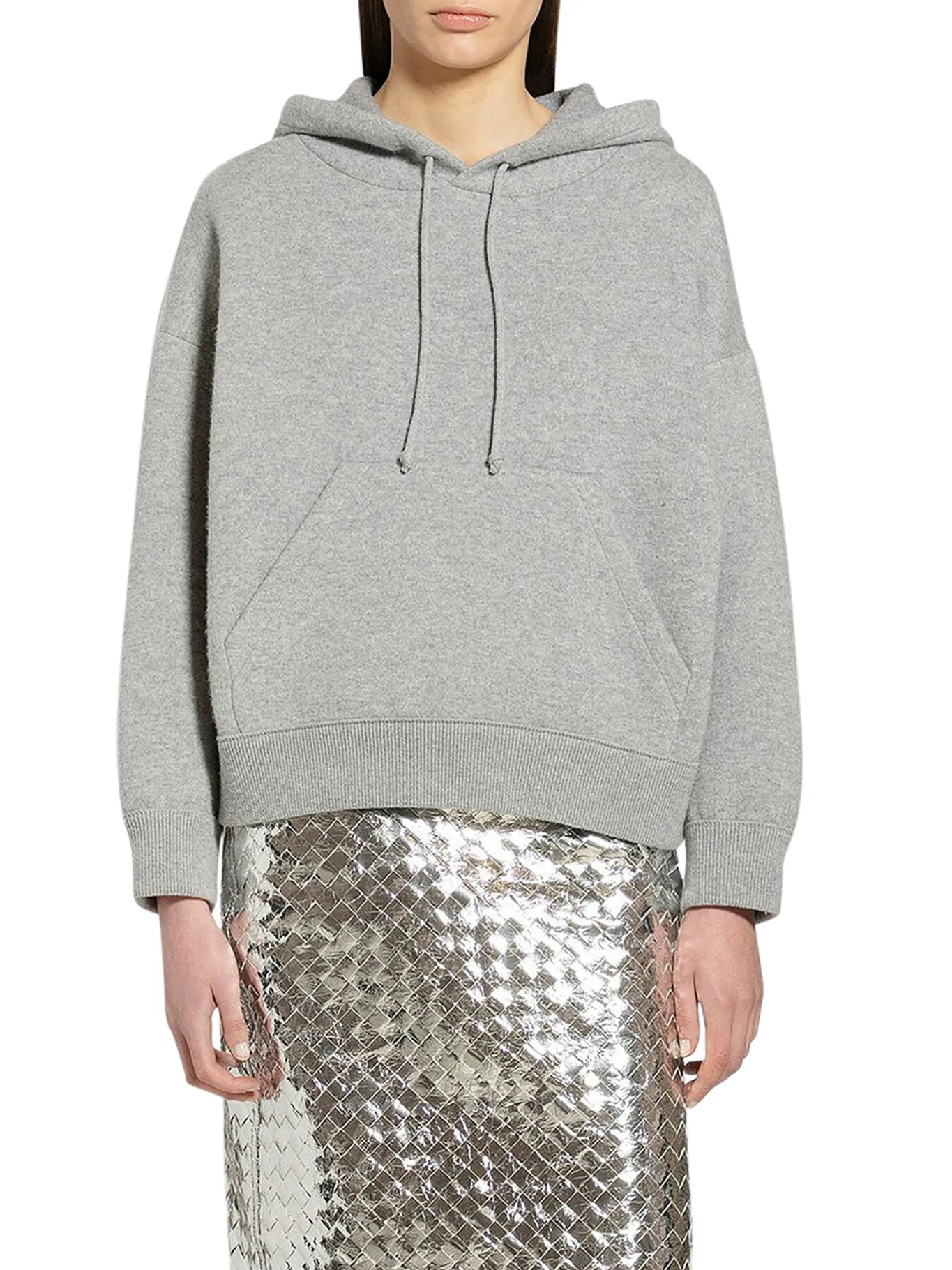 Bottega veneta women`s grey hoodie