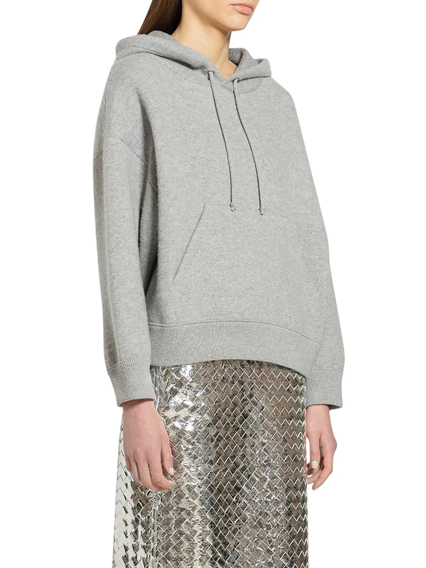 Bottega veneta women`s grey hoodie