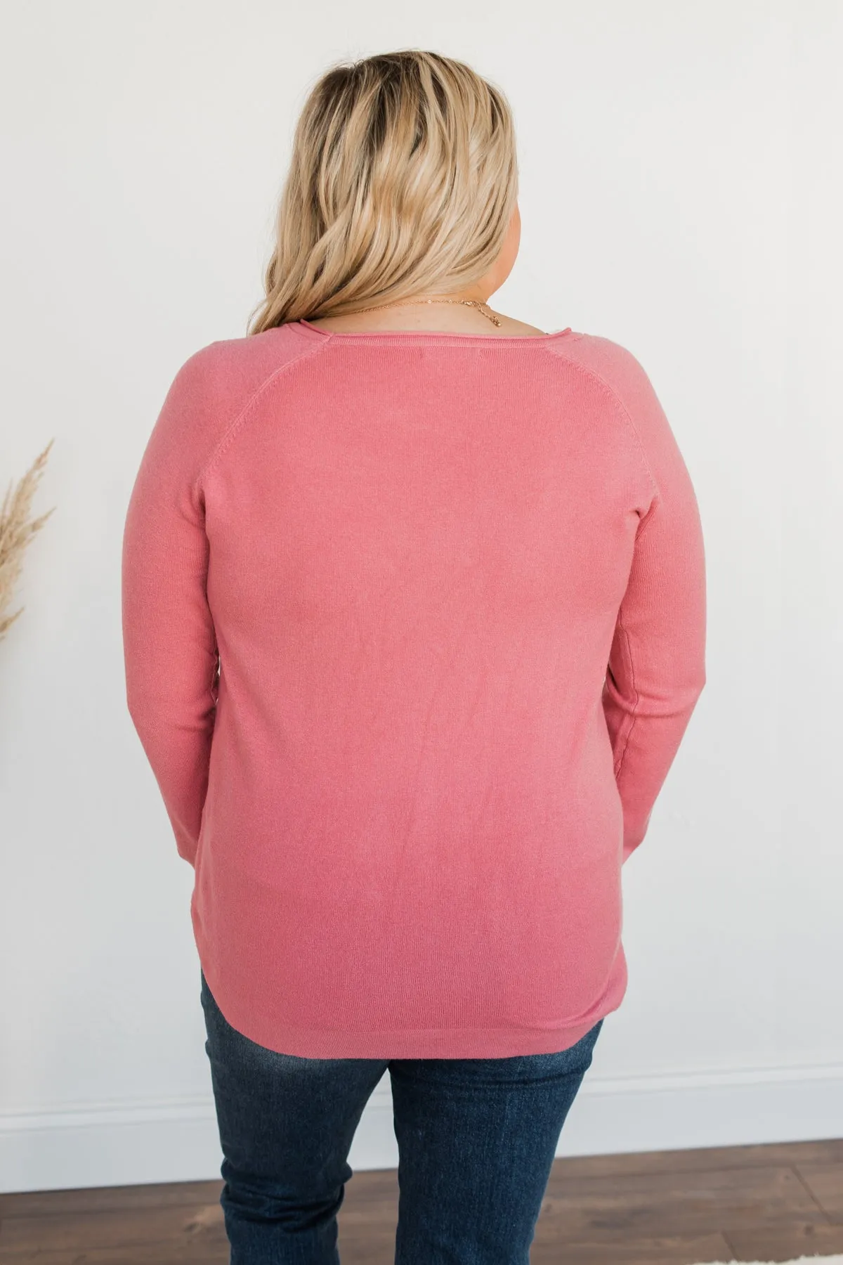 Butter Me Up Knit Sweater- Pink