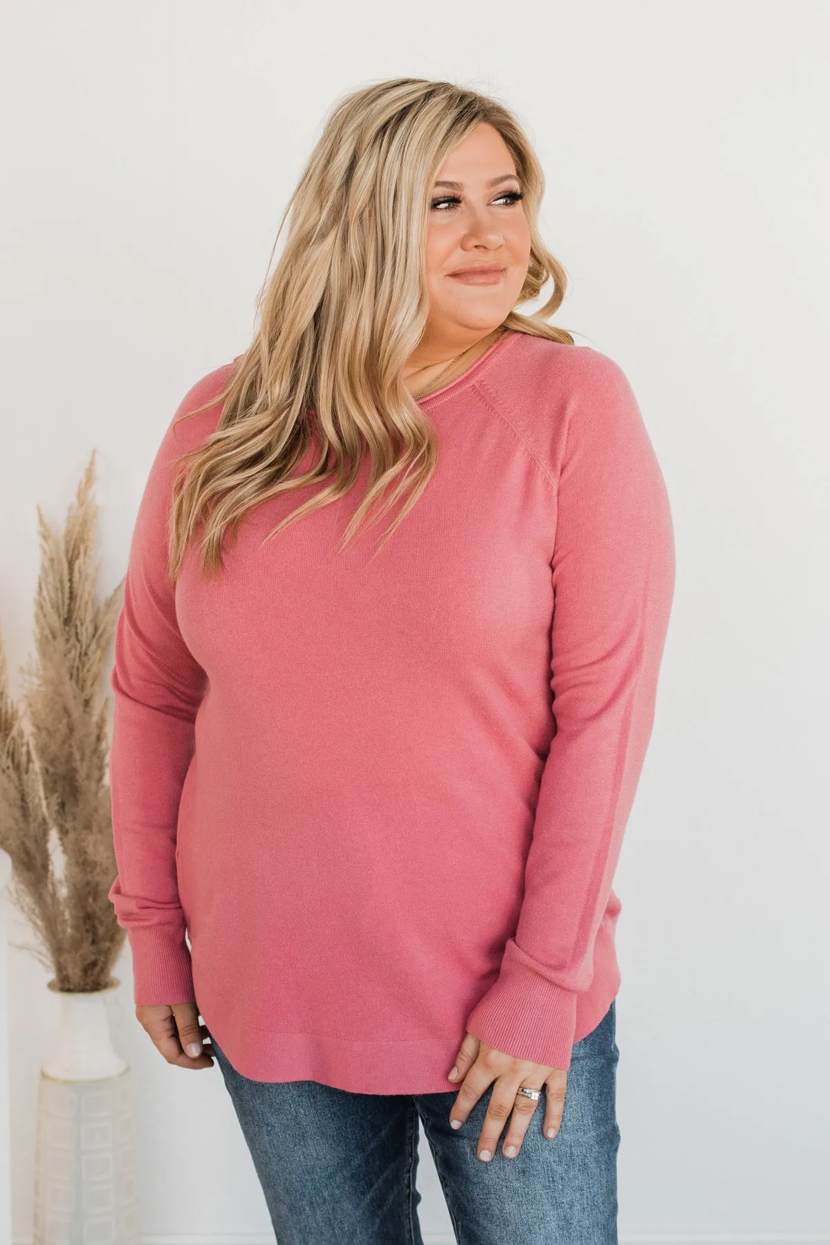 Butter Me Up Knit Sweater- Pink