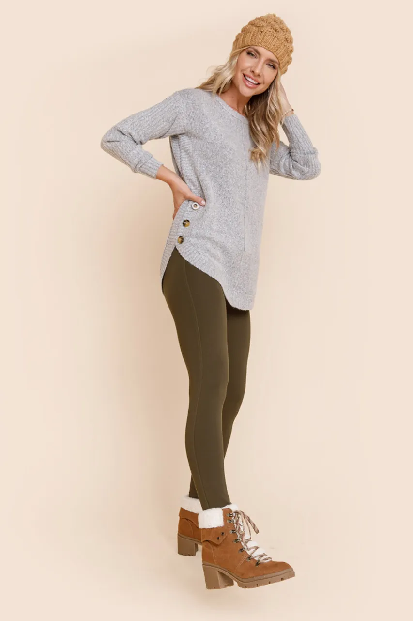 Carly Side Button Sweater