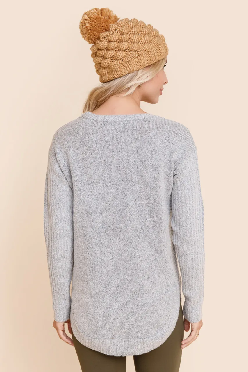 Carly Side Button Sweater