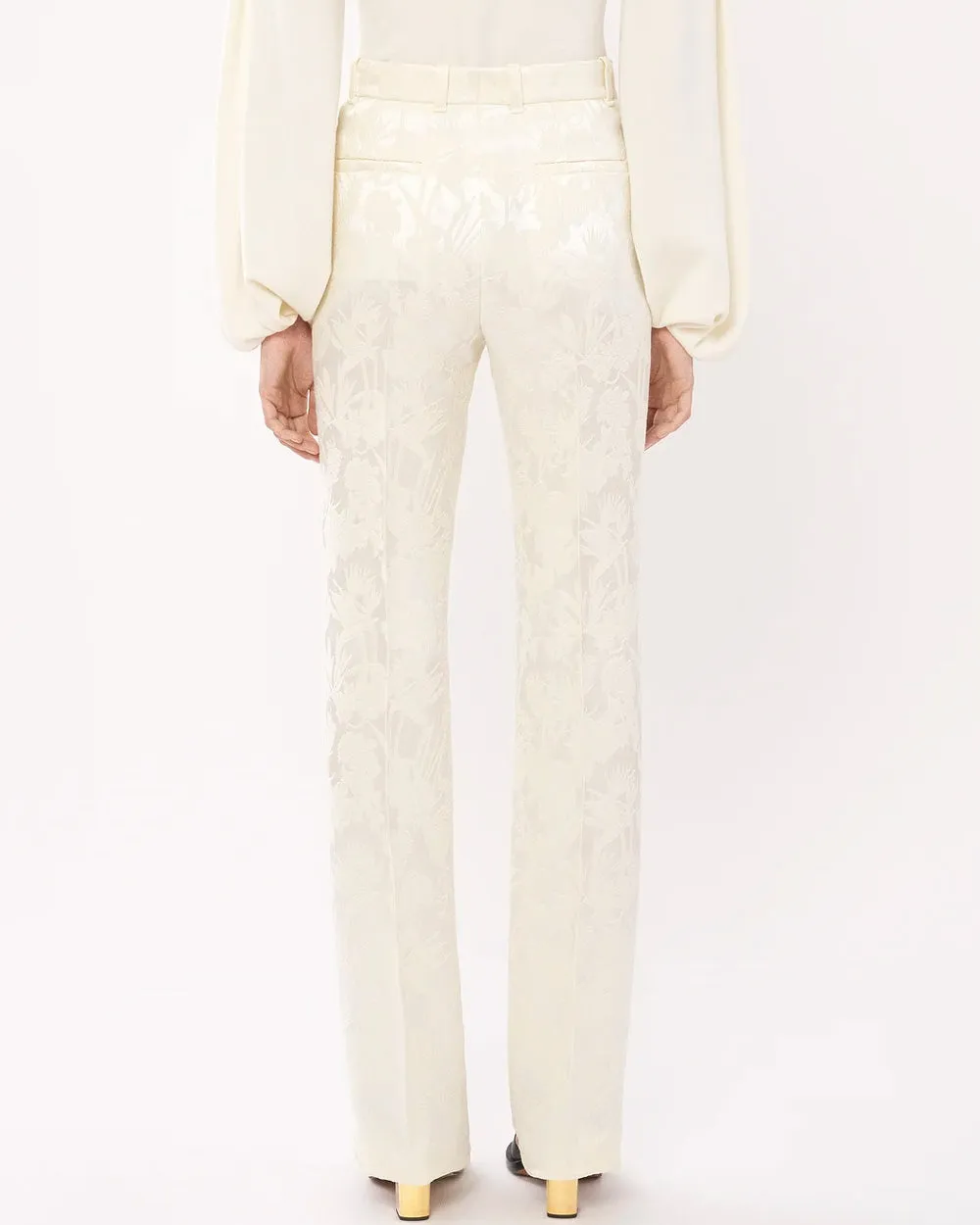 Coconut Milk Jacquard Trouser