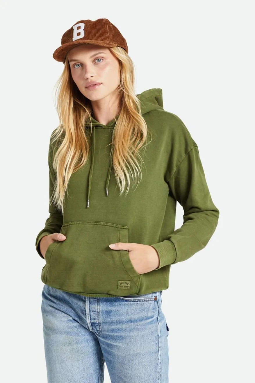 Cross Loop French Terry Hoodie - Chive