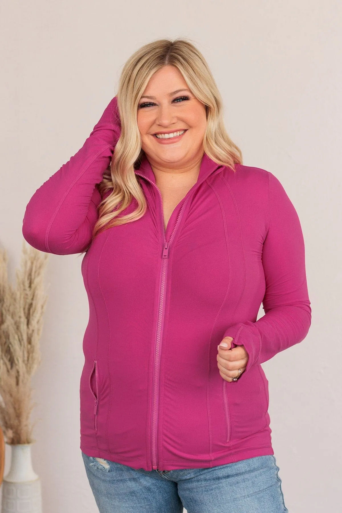 Daily Walks Athleisure Jacket- Raspberry